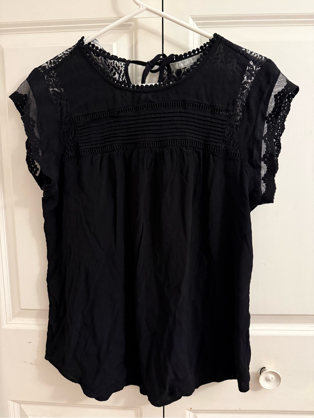 Black Lace-Trim Women’s Blouse - Daniel Rain
